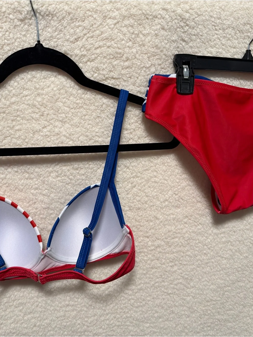 Patriotic Stars & Stripes Women's Bikini Set - Red, White & Blue Size Small NWOT